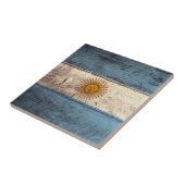 alte argentinische Holzflagge; Fliese (Seite)