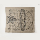 Alte Armilläre Sphere Spherry Astrolabe Burlap Ta Wandteppich (Vorderseite (Horizontal))