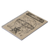 Alte armillary Sphere Spherry Astrolabium Burlap Notizblock (Linke Seite)