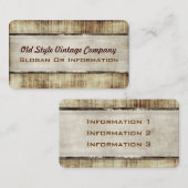 Alte Art-Vintage populäre gerundete Visitenkarte (Vorne/Hinten)