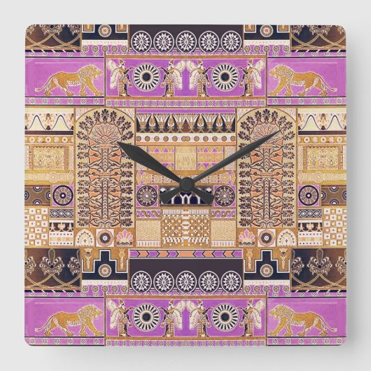 Alte Assyria-Wall-Uhr Quadratische Wanduhr (Vorderseite)