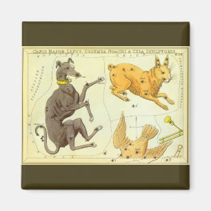 Alte Astronomie, Himmelsatlas Sternkarte am Himmel Magnet