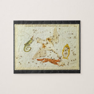 Alte Astronomie, Sternenkarte der Sternbilder Map Puzzle