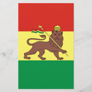 Alte äthiopische Flagge mit dem Löwen Juda