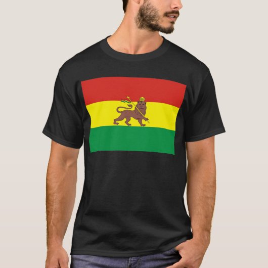 Alte äthiopische Flagge mit Löwe von Judah T-Shirt (Vorderseite)