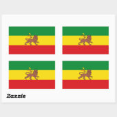 Alte äthiopische Flagge Rechteckiger Aufkleber (Blatt)