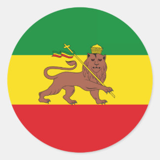 Alte äthiopische Flagge Runder Aufkleber