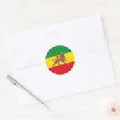 Alte äthiopische Flagge Runder Aufkleber (Umschlag)