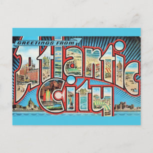 Alte Atlantic City NJ Postkarte