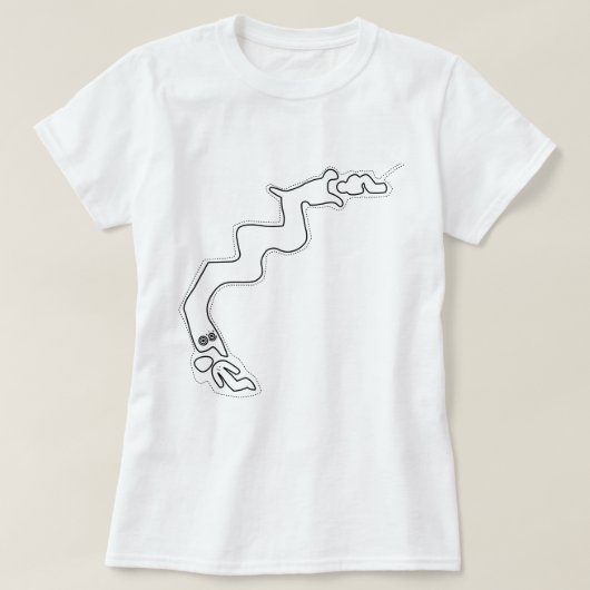 Alte Außerirdischen Dragon Geoglyphs Nazca Lines T-Shirt (Design vorne)