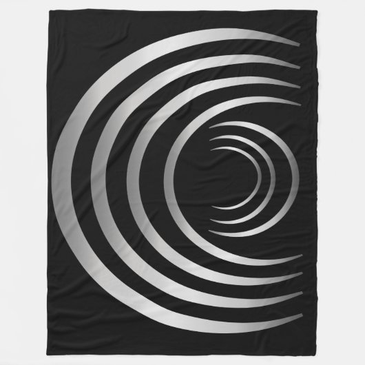 Alte Außerirdischen Silberkreislauf Fleecedecke (Vorderseite)