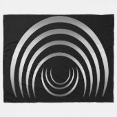 Alte Außerirdischen Silberkreislauf Fleecedecke (Vorderseite (Horizontal))