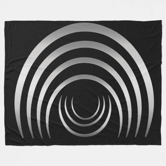 Alte Außerirdischen Silberkreislauf Fleecedecke (Vorderseite (Horizontal))