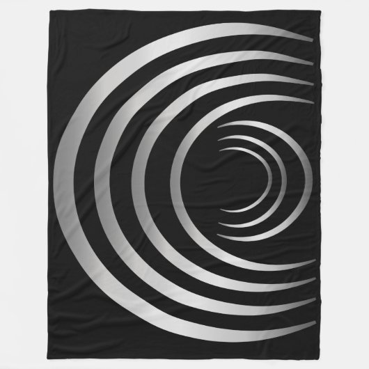 Alte Außerirdischen Silberkreislauf Fleecedecke (Vorderseite)