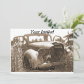 Alte Auto-Einladungen für Car Show Einladung (Stehend Vorderseite)