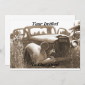 Alte Auto-Einladungen für Car Show Einladung (Vorne/Hinten)