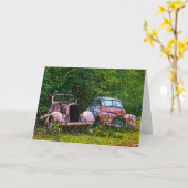 Alte Auto-Geburtstags-Karte Karte (Gelbe Blume)