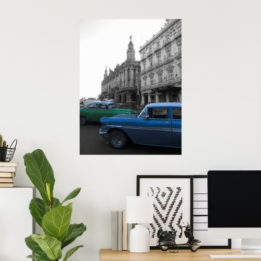 Alte Autos in Havanna Poster (Heimbüro)