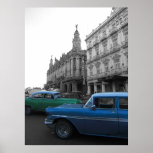 Alte Autos in Havanna Poster