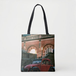 Alte Autostraße im Vintage-Stil Tasche