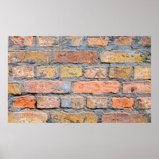 Alte Background-Architektur aus Ziegelstein Poster (Vorne)