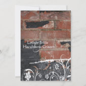 Alte Backstein-Hochzeits-Einladung Einladung (Rückseite)