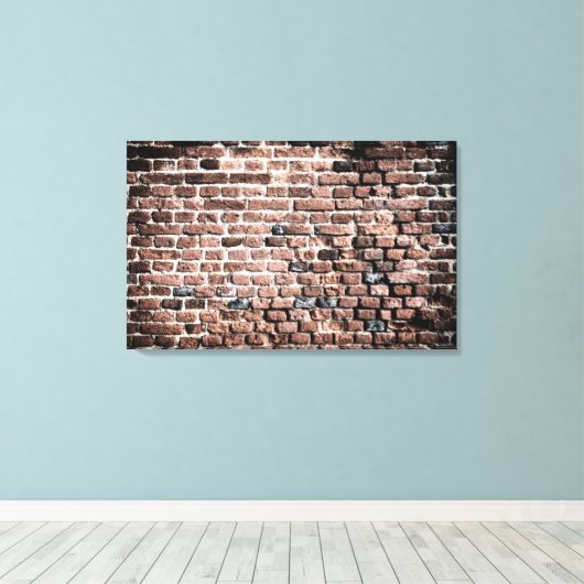Alte Backsteinwand Leinwanddruck (Insitu (Holzboden))