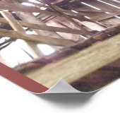 Alte Barinnenbalken und Dachbalken Poster (Ecke)