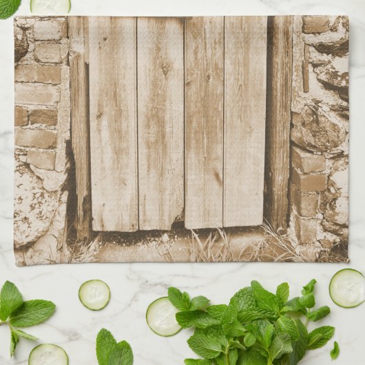 ALTE BARN-TÜR GESCHIRRTUCH (Gefaltet)