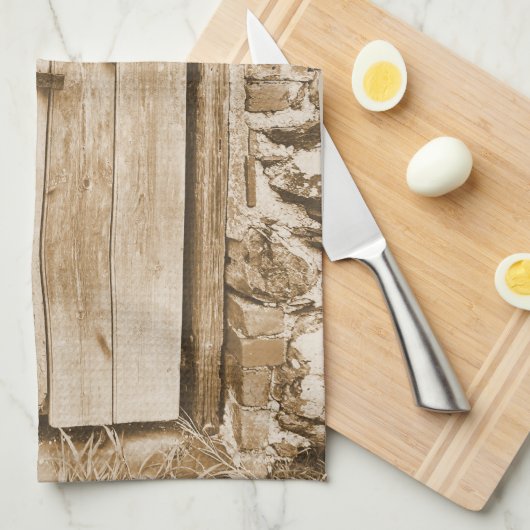 ALTE BARN-TÜR GESCHIRRTUCH (Viertel Falte)