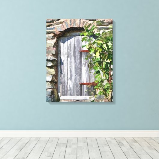 ALTE BARN-TÜR LEINWANDDRUCK (Insitu (Holzboden))