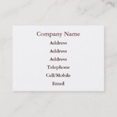 ALTE BARN-TÜR VISITENKARTE (Rückseite)