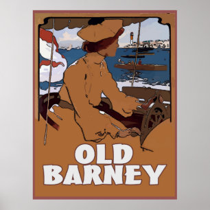 ALTE BARNEY, Vintager Leuchtturm von Barnegat Poster