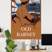 ALTE BARNEY, Vintager Leuchtturm von Barnegat Poster (Heimbüro)