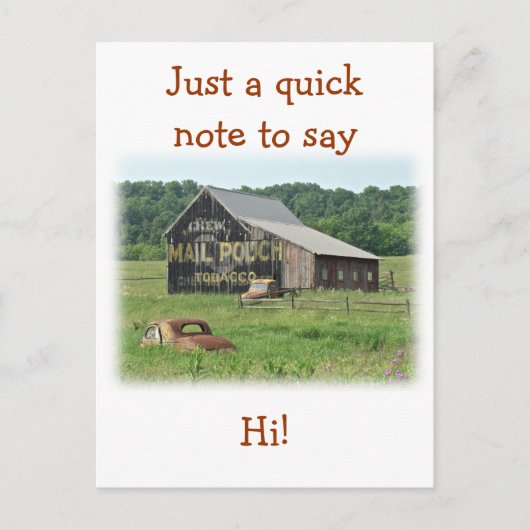 Alte Barnotenpouch Tabakwerbung Postkarte (Vorderseite)