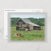 Alte Barnotenpouch Tabakwerbung Postkarte (Vorne/Hinten)