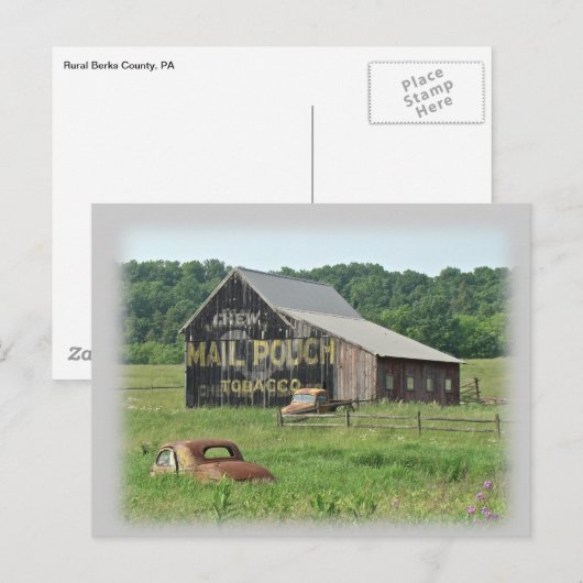 Alte Barnotenpouch Tabakwerbung Postkarte (Vorne/Hinten)