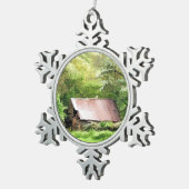 ALTE BARNS SCHNEEFLOCKEN Zinn-Ornament (Rechts)