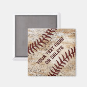 Alte Baseballmagnete, Nahes Baseballsticken Magnet (Vorderseite/Rückseite)