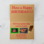 Alte Bauernausstattung Geburtstagskarte Karte (Innenseite)