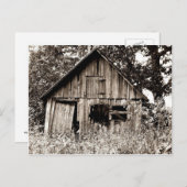 Alte Bauernhof-Halle Postkarte (Vorne/Hinten)