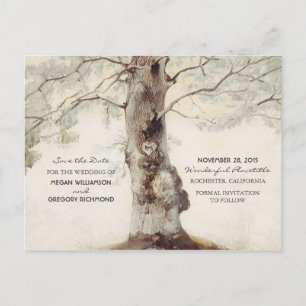 Alte Baum Landhochzeit Postkarten zur Vorankündigu