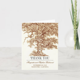 alte Baum romantische Hochzeit danke Karten