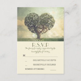 Alte Baum rustikale Land Hochzeit RSVP Karten