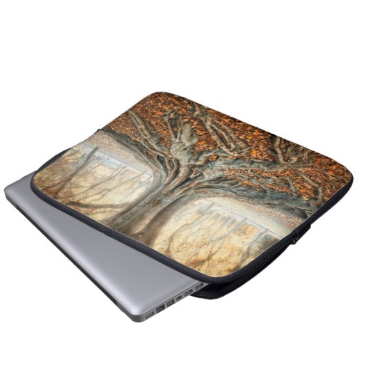 Alte Baum-Wurzeln Laptopschutzhülle (Vorne Knopf)