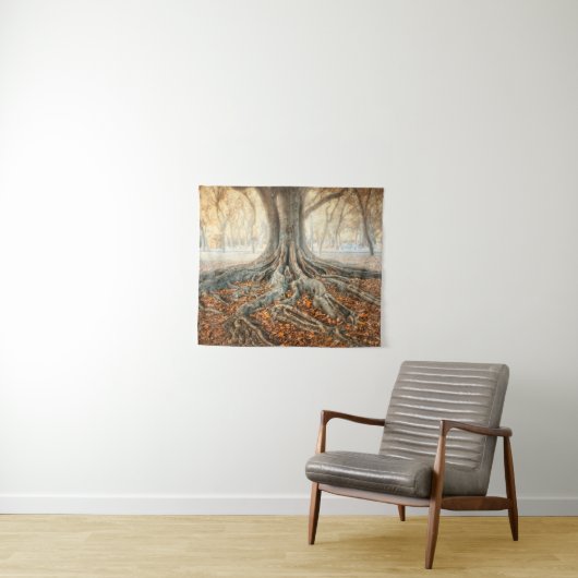 Alte Baum-Wurzeln Wandteppich (Beispiel (Horizontal))