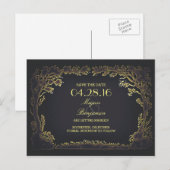 alte Bäume Allee Vintage Save the Date Postkarten (Vorne/Hinten)