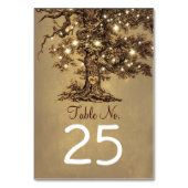 Alte Bäume Hochzeit Tischnummer Karten Platzkarten (Rückseite)