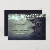 alte Baumreihenleuchten rustikale Hochzeitskarten RSVP Karte (Vorne/Hinten)