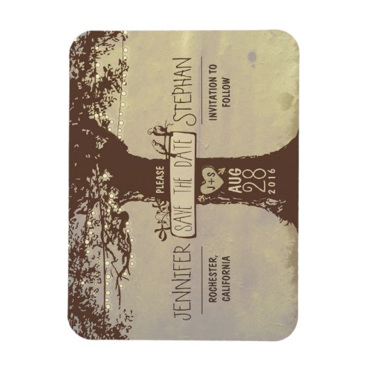 Alte Baumreihenleuchten speichern die Datumsmagnet Magnet (Vertikal)